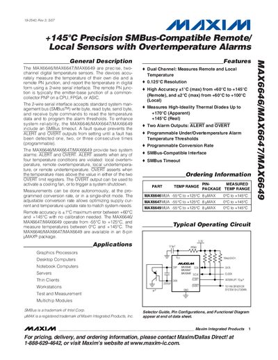 Maxim MAX6646/MAX6647/MAX6649 Datasheet - cover page
