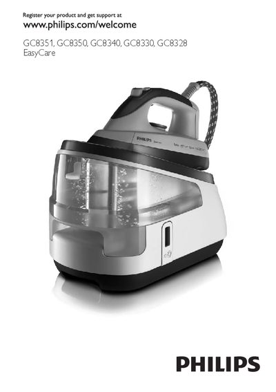 Philips EasyCare GC8351/GC8350/GC8340/GC8330/GC8328 User Manual - cover page