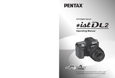 Pentax DL2 SLR Digital Camera Operating Manual - cover page
