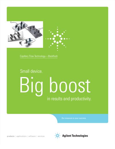 Agilent Capillary Flow Technology Backflush Product Leaflet - cover page