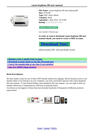 canon faxphone l90 user manual - cover page