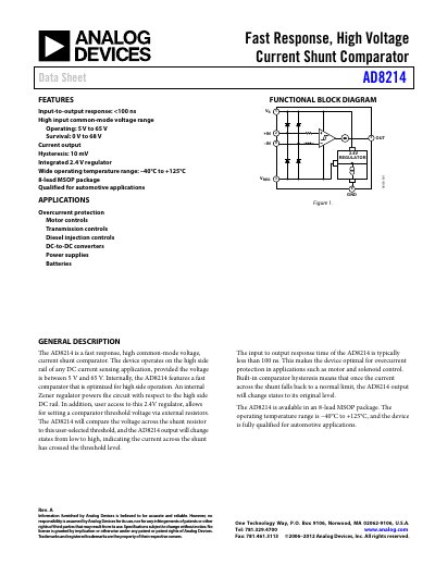 Analog Devices AD8214 Data Sheet