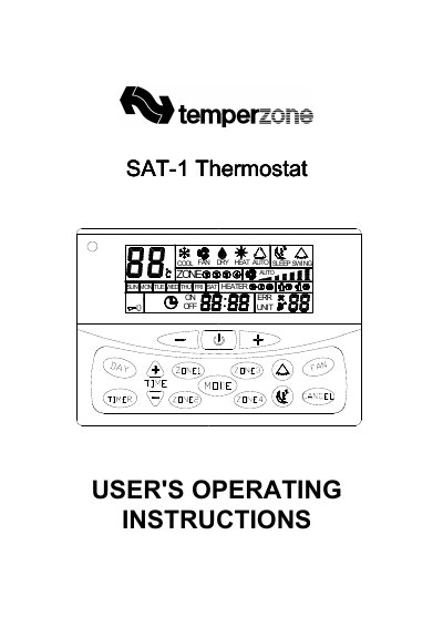 SATSAT SAT.1 Thermostat User's Operating Instructions - cover page