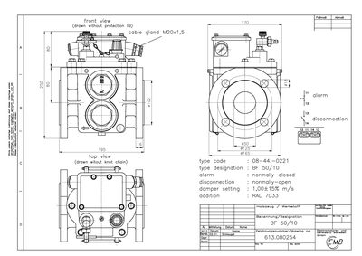 EMB BF 50/10 Technology Data Sheet - cover page