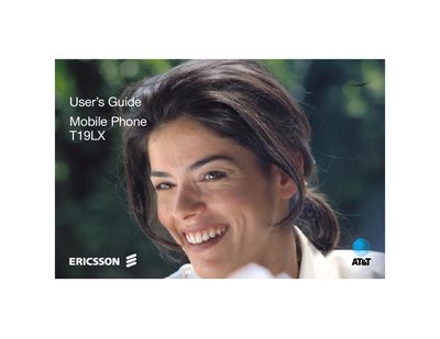 Ericsson T19LX Mobile Phone User Guide - cover page