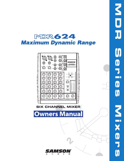 Samson MDR624 User Manual - cover page