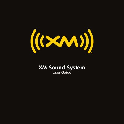 Audiovox XMBB1 XM Sound System User Guide - cover page
