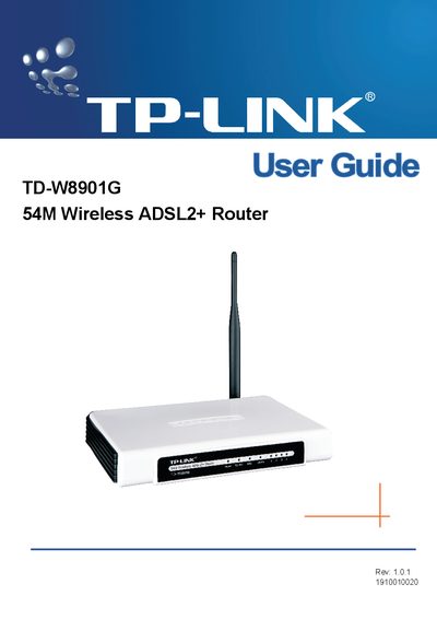 TP-Link TD-W8901G Wireless ADSL2+ Router User Guide