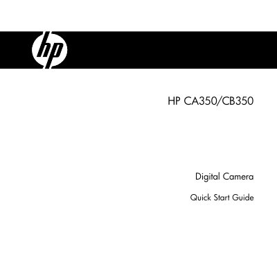 HP CB350 Digital Camera Quick Start Guide - cover page