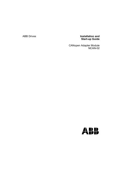 ABB NCAN-02 CANopen Adapter Module Installation and Start-up Guide
