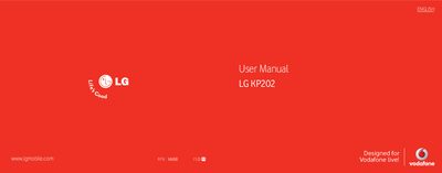 LG KP202 Cellular Phone User Manual - cover page