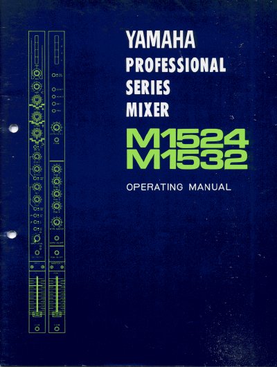 Yamaha M1524/M1532 Mixer Operating Manual - cover page