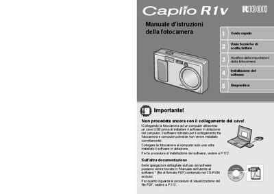 Ricoh Caplio R1V Digital Camera User Manual - cover page