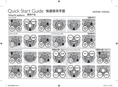 Philips HD4768/HD4766 Quick Start Guide