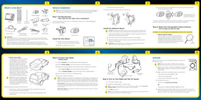 SIRIUS XM Mirge Vehicle Dock Installation Guide - cover page