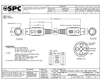 SPC SPC20022 Keyboard Extension Cable Handbook - cover page