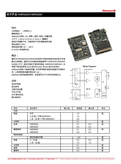 Honeywell HMR3200/HMR3300 Digital Compass User Manual - cover page