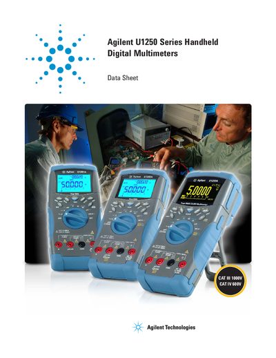 Agilent U1250 Series Digital Multimeter Datasheet - cover page
