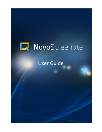 Vivitek Novo Screenote User Guide - cover page