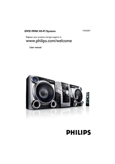 Philips FWD397 DVD Mini Hi-Fi System User Manual
