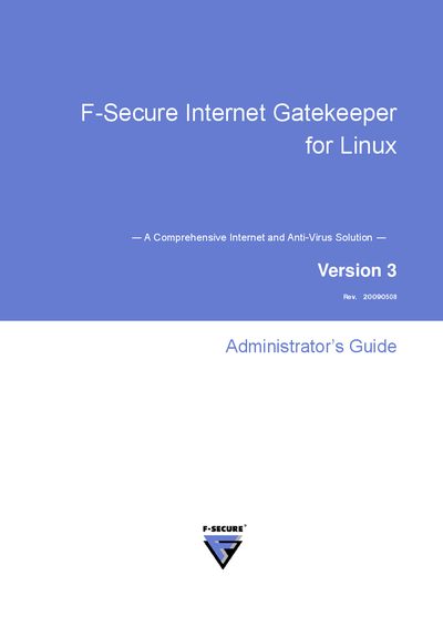 F-Secure Internet Gatekeeper for Linux Administrator's Guide