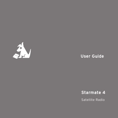 SIRIUS Starmate ST4 Satellite Radio User Guide - cover page