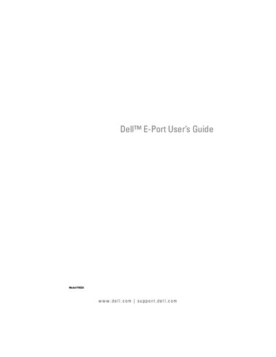Dell PRO3X E-Port User Guide