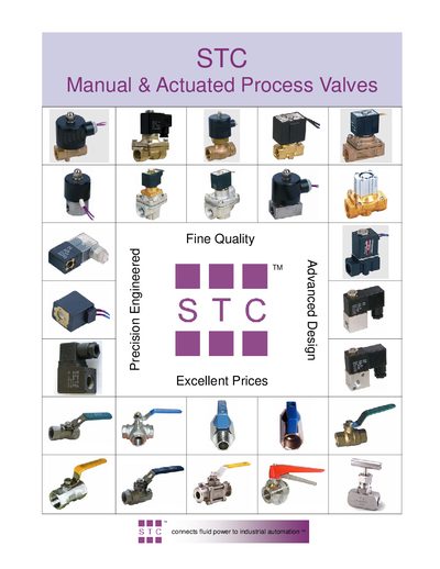 STC Actuated Process Valves Manual and Catalog - cover page