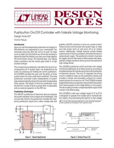 LINEAR dn427f handbook - cover page