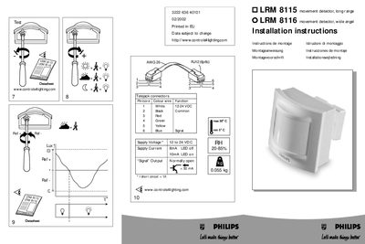 Philips LRM8115/LRM8116 Installation Manual - cover page