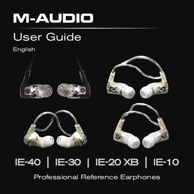 M-AUDIO IE-40/-30/-20 BX/-10 User Guide - cover page