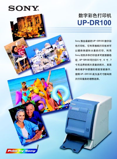 Sony UP-DR100 Printer Manual - cover page