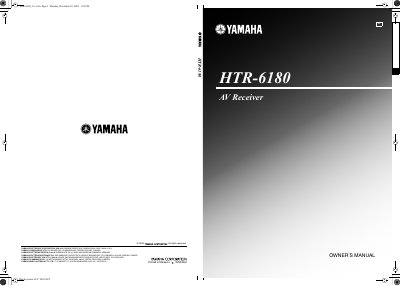 Yamaha HTR-6180 AV Receiver Owner's Manual - cover page