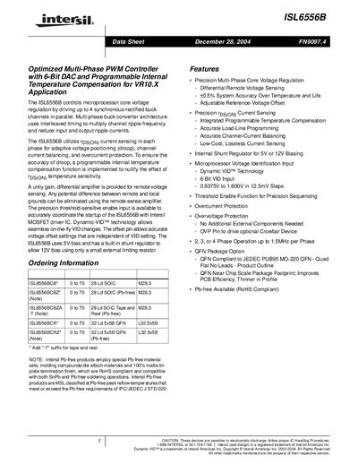 INTERSIL ISI6556B handbook - cover page