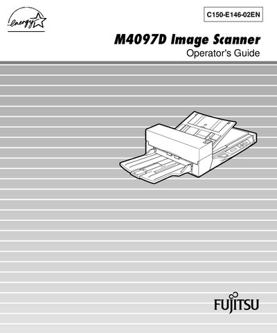 Fujitsu M4097D Image Scanner Operator's Guide - cover page