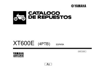 Yamaha XT600E Parts Catalog - cover page