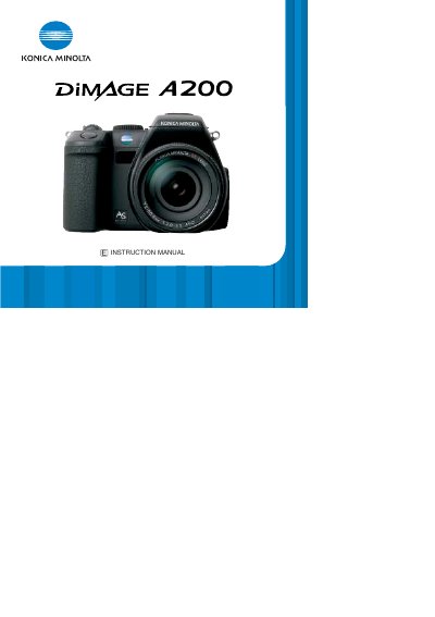 Konica Minolta DiMAGE A200 Instruction Manual - cover page