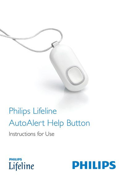 Philips AutoAlert Help Button Installation Manual - cover page