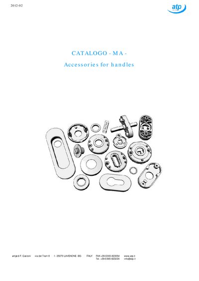 ATP Accessories for Handles Catalog - cover page