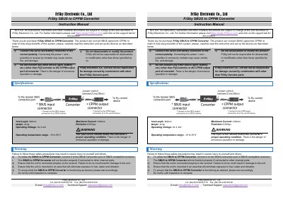 FrSky SBUS to CPPM Converter Instruction Manual - cover page