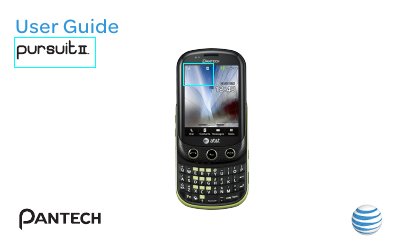 Pantech Pursuit II User Guide - cover page