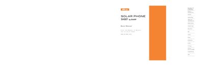 Sharp SH007 Solar Phone Basic Manual - cover page