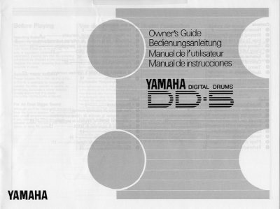 Yamaha DD-5 Digital Drums Owner's Guide - cover page