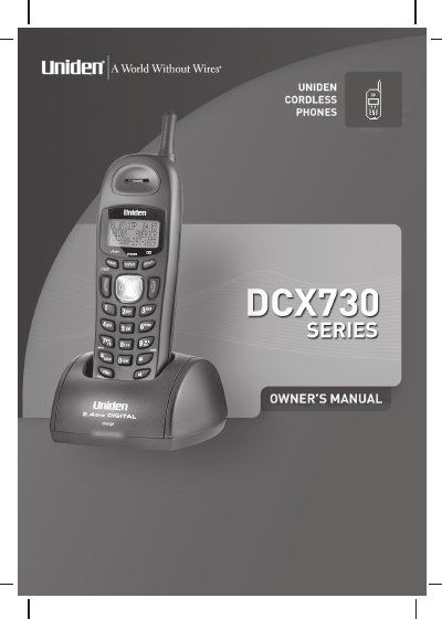 Uniden DSX730 Manual - cover page