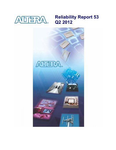Altera Reliability Report 53 Q2 2012 - cover page