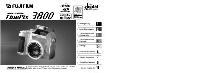 Fujifilm FinePix 3800 Digital Camera Owner's Manual - cover page