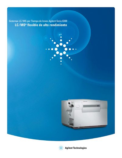Agilent 6300 Series Ion Trap LC/MS Systems Product Leaflet - cover page