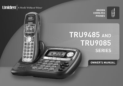 Uniden TRU9485/TRU9085 Series Multi-Handset Phone Owner's Manual - cover page