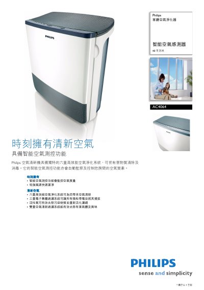 Philips AC4064700 Air Purifier User Manual - cover page
