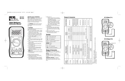 IDEAL 61-312 Resi-Pro Multimeter Instruction Manual - cover page